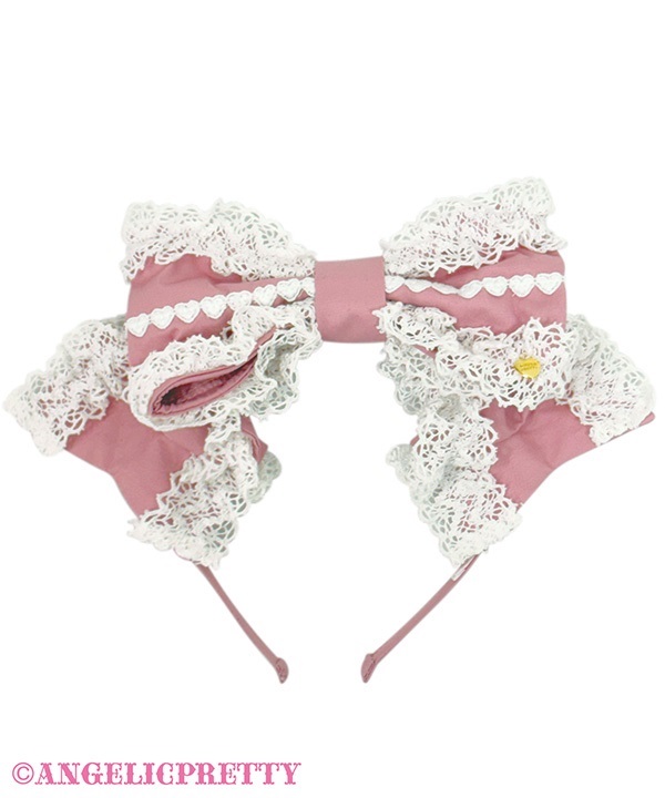 Dolly Heroine Ribbon Headbow - Deep Pink