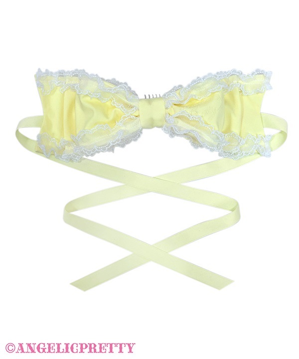 Dolly Heroine Ribbon Headbow - Yellow