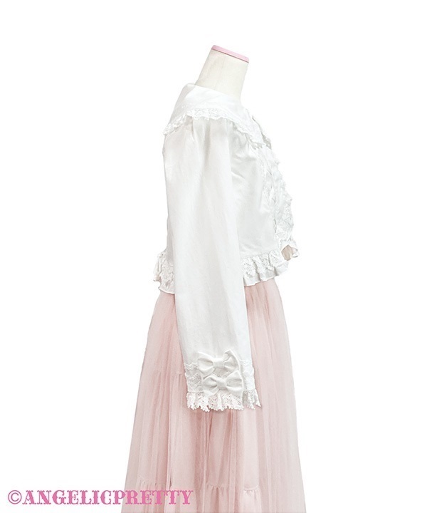 Dolly Lace Up Bolero - Sax