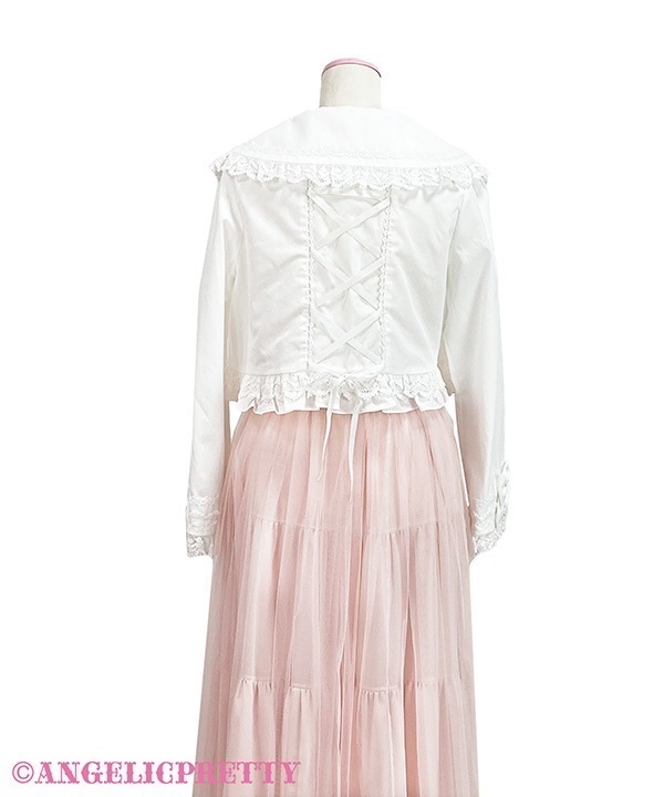 Dolly Lace Up Bolero - Sax