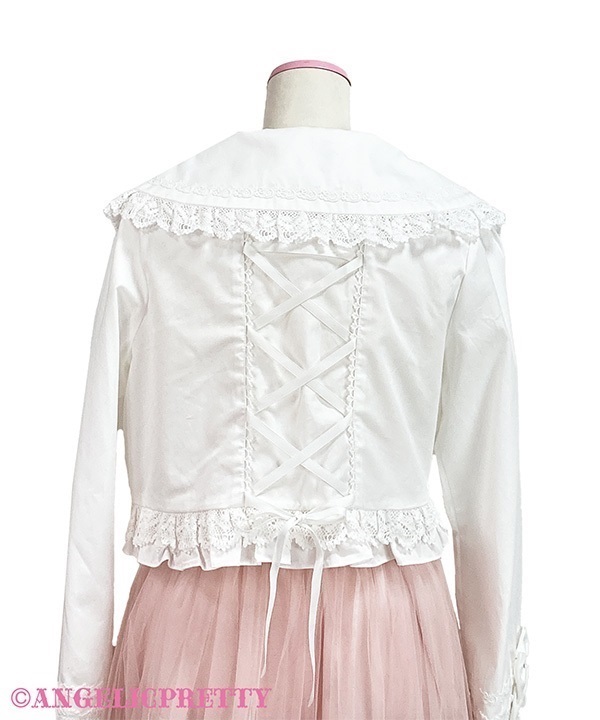 Dolly Lace Up Bolero - Sax