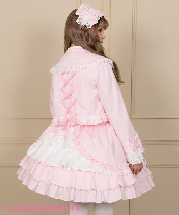 Dolly Lace Up Bolero - Sax