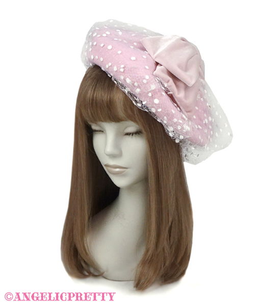 Dolly Tulle Beret - Pink