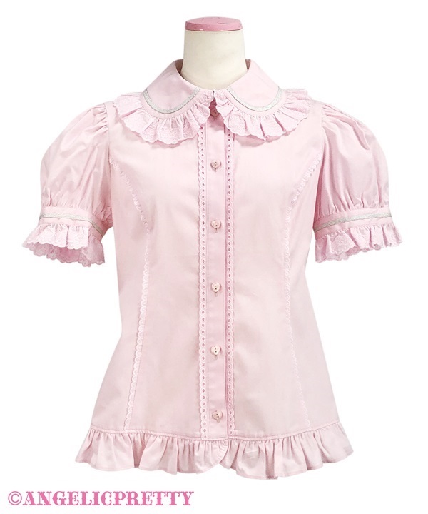 Donut Lace Blouse - Pink - Click Image to Close