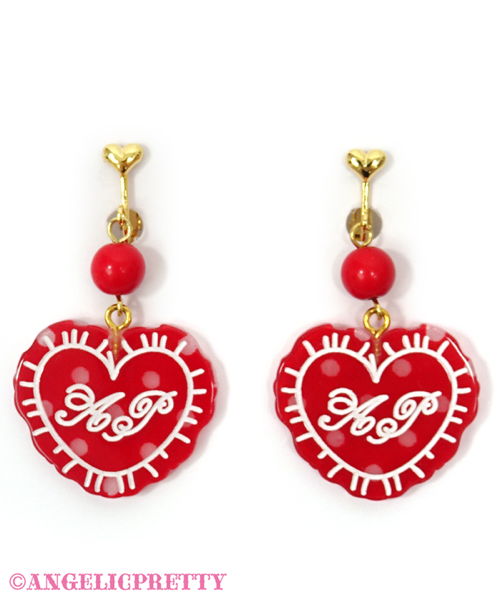 Dot Lovely Heart Cushion Clip On - Red
