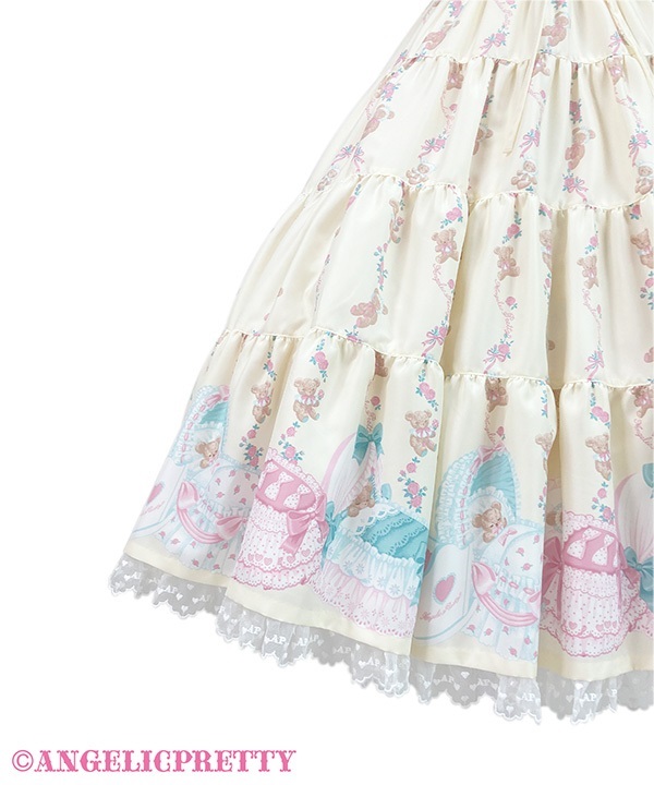 Dreaming Tiny Bear Apron Skirt - Pink