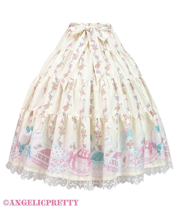Dreaming Tiny Bear Apron Skirt - Pink