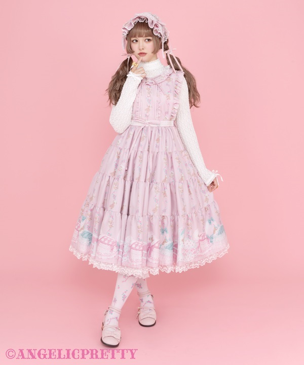 Dreaming Tiny Bear Apron Skirt - Pink