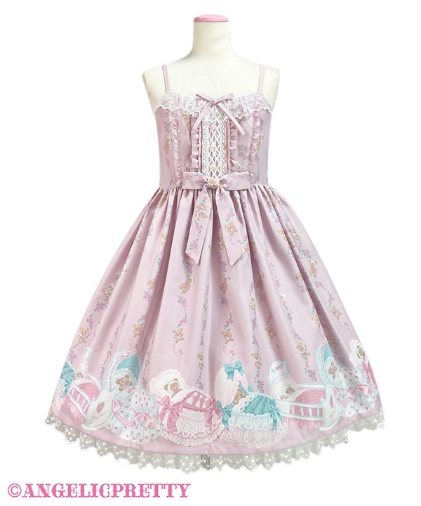 Dreaming Tiny Bear Jumperskirt - Pink