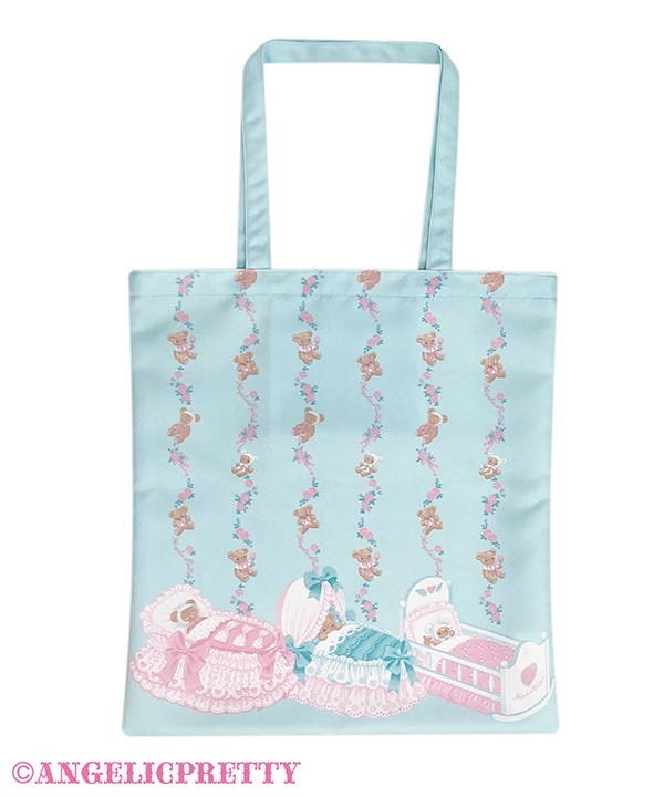 Dreaming Tiny Bear Tote Bag - Sax