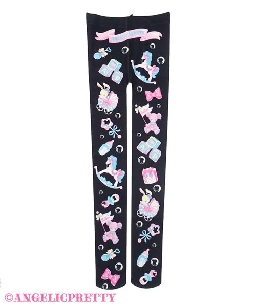 Dreamy Babyroom Tights - Black - Click Image to Close