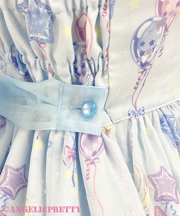 Dreamy Balloon Jumperskirt - Sax