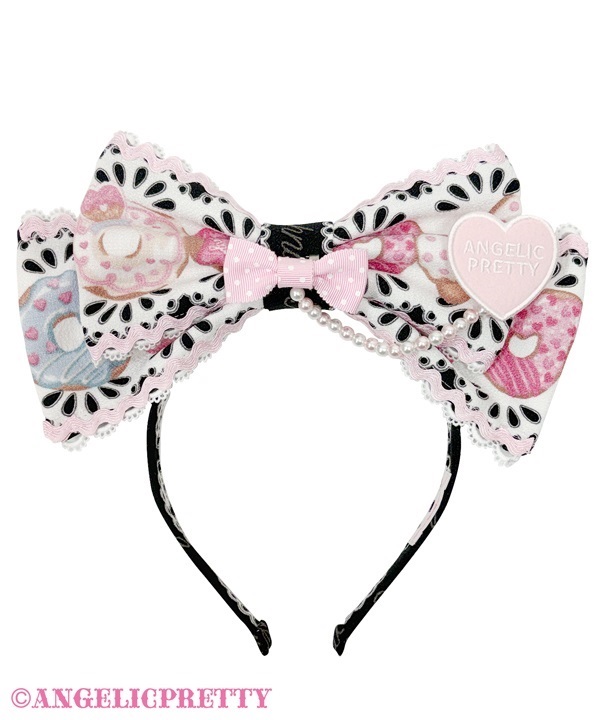 Dreamy Fancy Donut Headbow - Black