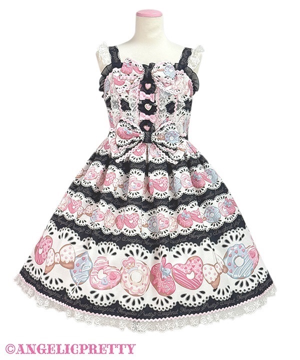 Dreamy Fancy Donut Jumperskirt - Black