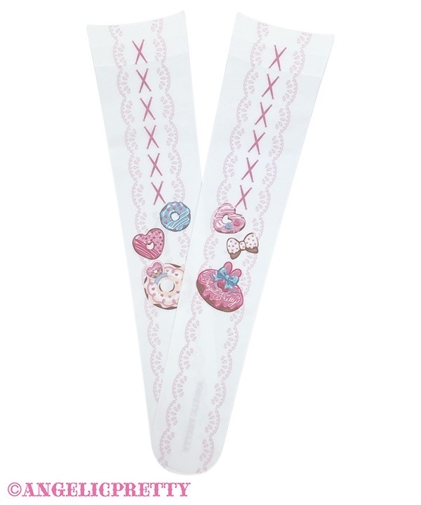 Dreamy Fancy Donut Over Knee - White