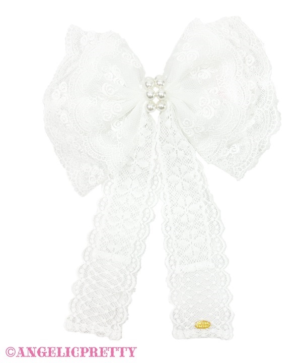 Dreamy Papillon Barrette - White
