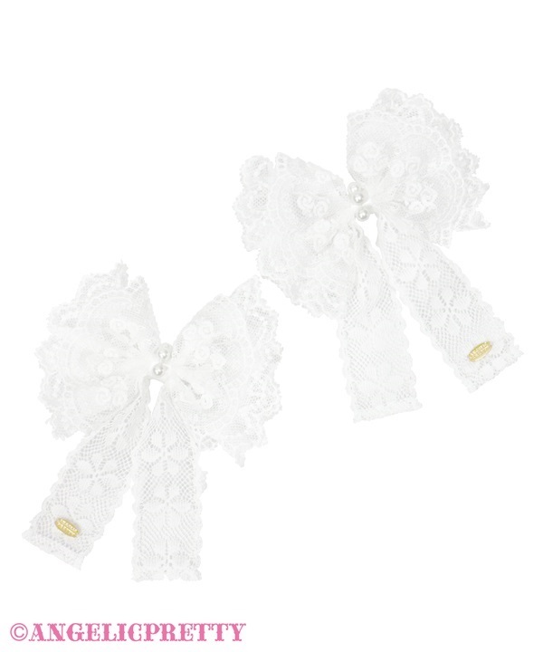 Dreamy Papillon Clip Set - White
