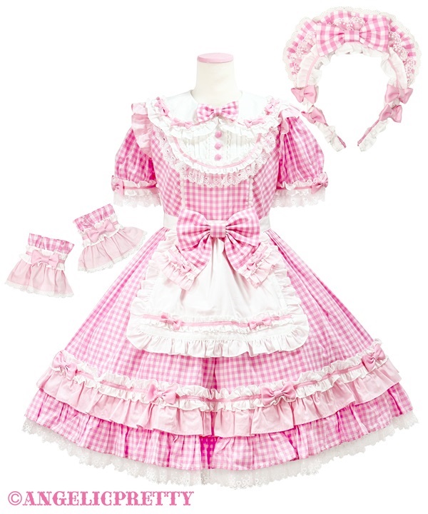 Dreamy Ribbon Cafe One Piece Set - Pink