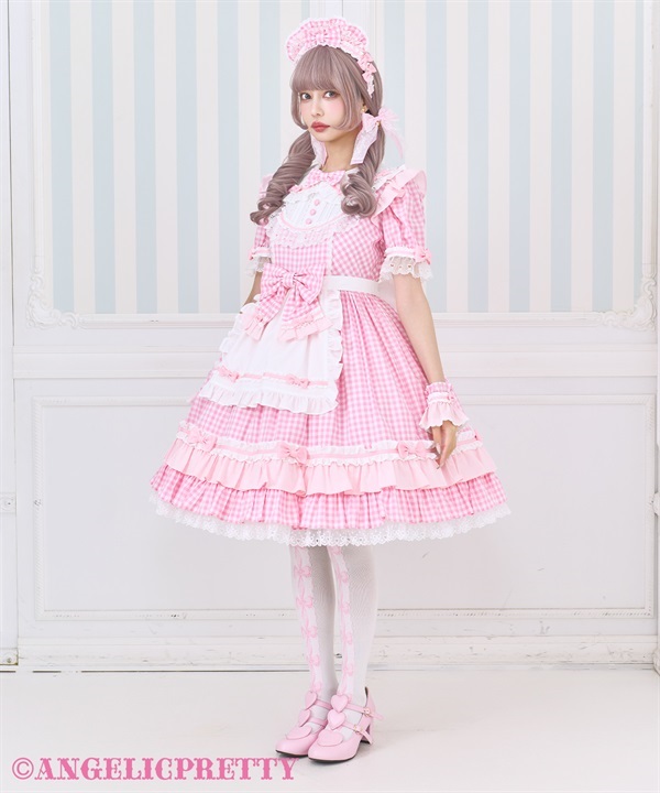 Dreamy Ribbon Cafe One Piece Set - Red [262ST03-210539-rd