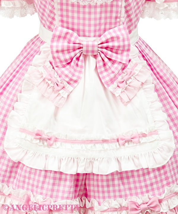 白*)様 angelic pretty Dream Ribbonカフェワンピース Dreamy Ribbon Cafe One Piece Set - Sax [262ST03-210539-sx