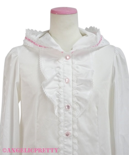 Fancy Bear Blouse - White x Pink