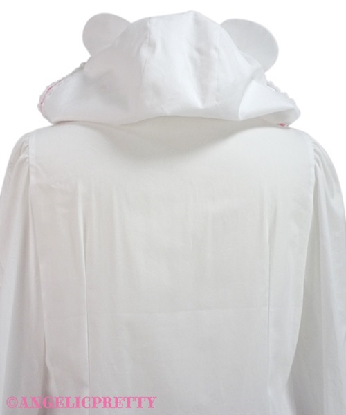 Fancy Bear Blouse - White x Pink