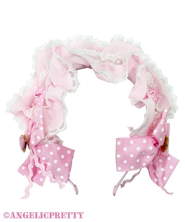 Fancy Dolce Frill Headbow - Black [252KC10-080510-bk] - $70.00