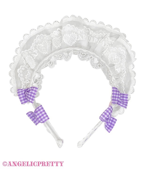 Fancy Frill Cafe Headbow - Lavender