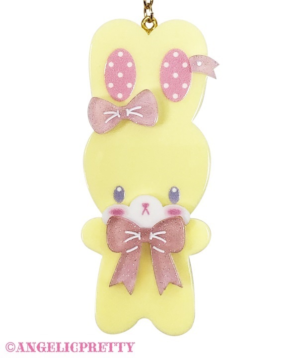Fancy Lyrical Bunny Necklace - Pink - Click Image to Close