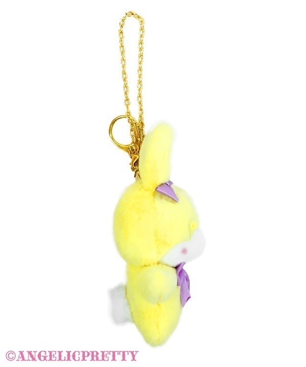 Fancy Lyrical Bunny Plush Charm - White