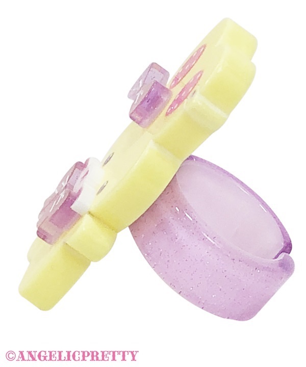 Fancy Lyrical Bunny Ring - Yellow - Click Image to Close