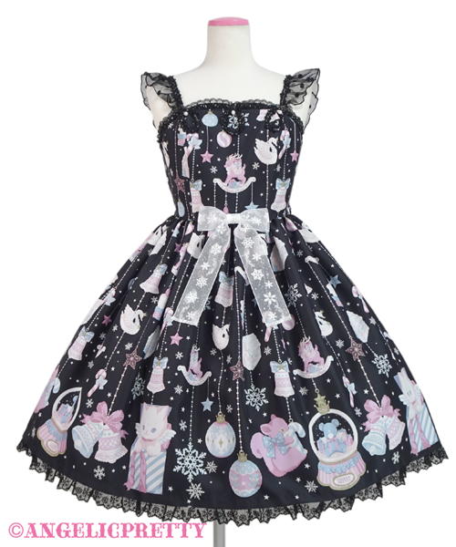 Fancy Ornament Jumperskirt - Black