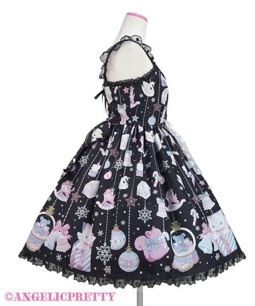 Fancy Ornament Jumperskirt - Black [222PJ11-020548-bk] - $386.00