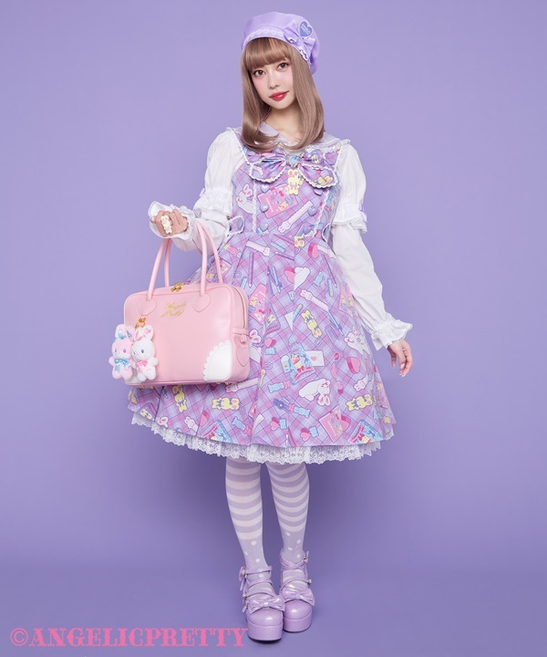 Fancy Stationery Jumperskirt - Lavender - Click Image to Close