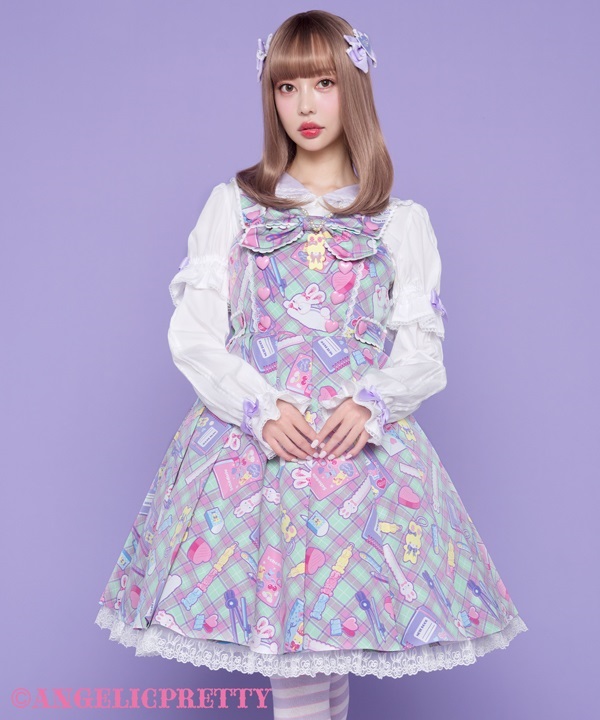 Fancy Stationery Jumperskirt - Lavender - Click Image to Close