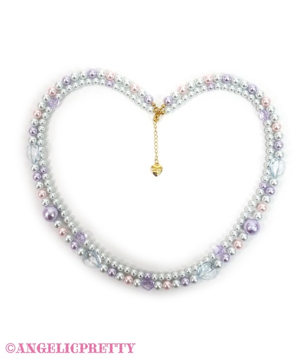 Fancy Twin Pearl Necklace - Sax