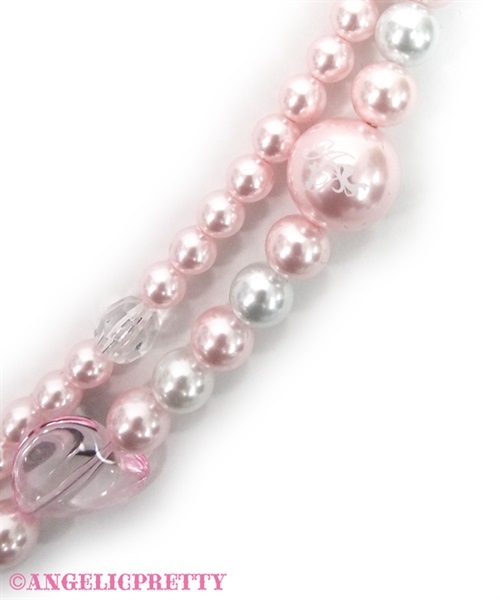 Fancy Twin Pearl Necklace - Sax