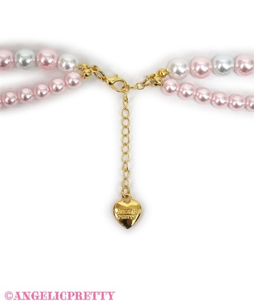Fancy Twin Pearl Necklace - Sax