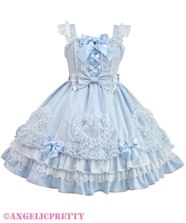 Fantasic Heart Jumperskirt - Sax
