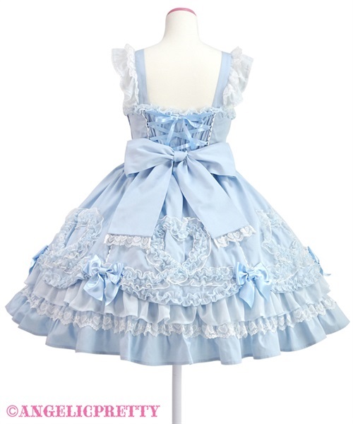 Fantasic Heart Jumperskirt - Sax