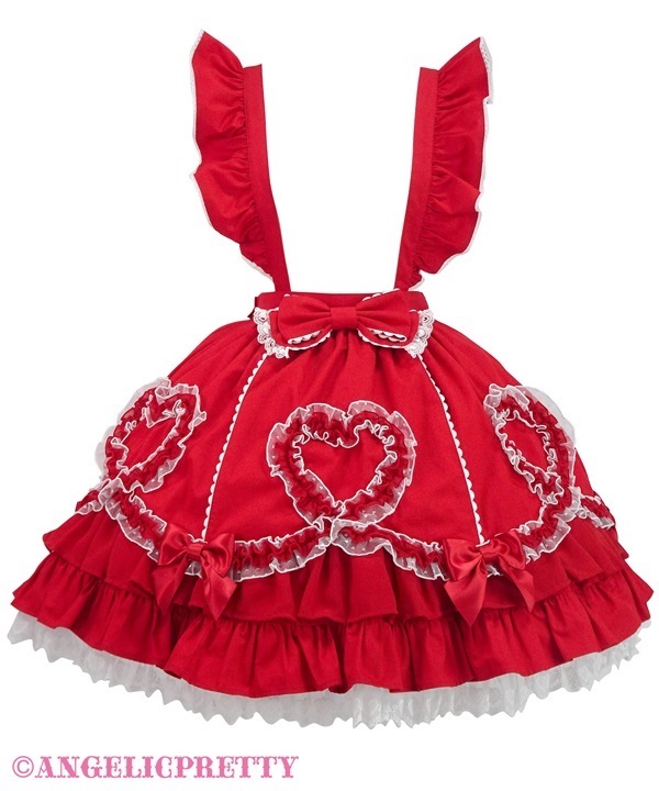 Fantasic Heart Skirt - Red