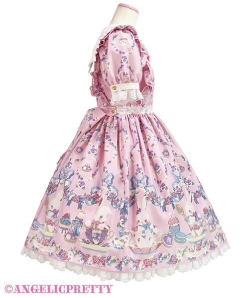 Flower Garden Teatime One Piece - Pink - Click Image to Close