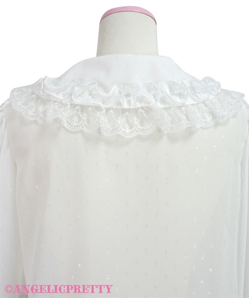 Fluffy Blouse - White - Click Image to Close