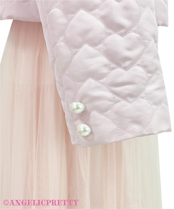 Fluffy Heart Jacket - Pink