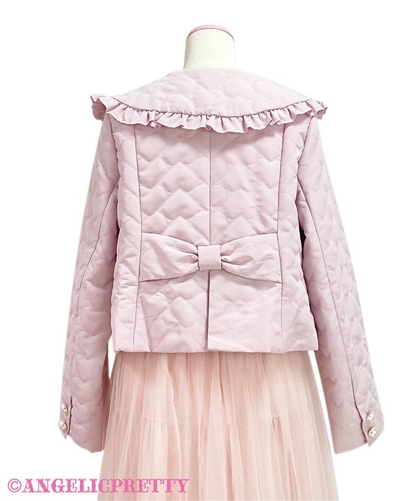 Fluffy Heart Jacket - Pink