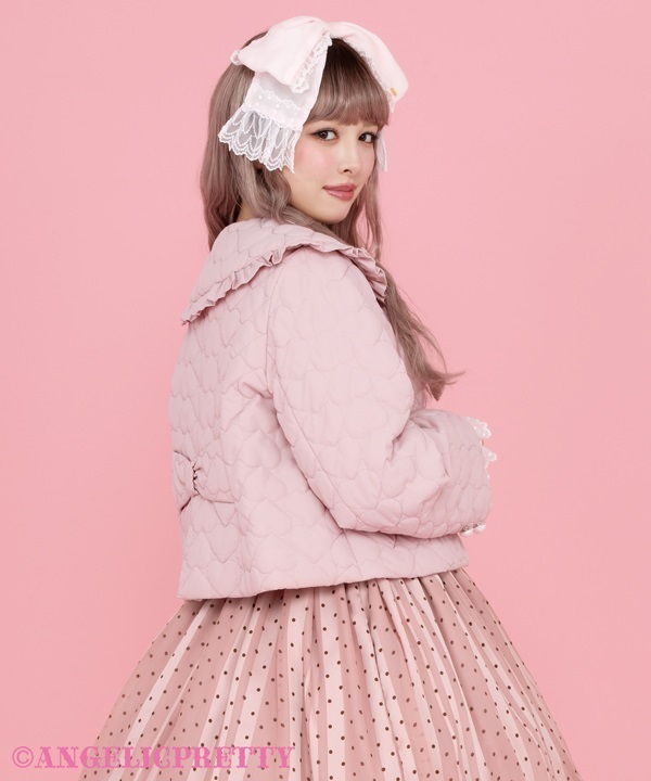 Fluffy Heart Jacket - Pink