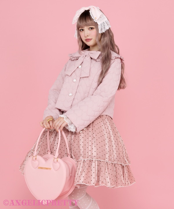 Fluffy Heart Jacket - Pink