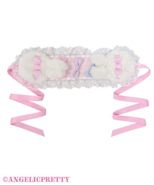 Fluffy Puff Bunny Headdress - Pink