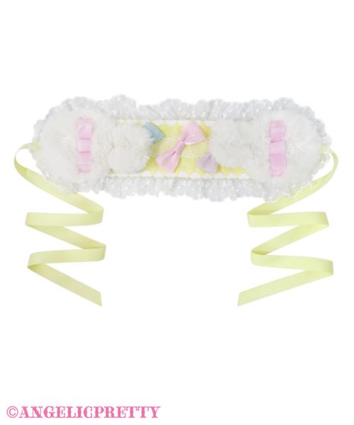 Fluffy Puff Bunny Headdress - Yellow