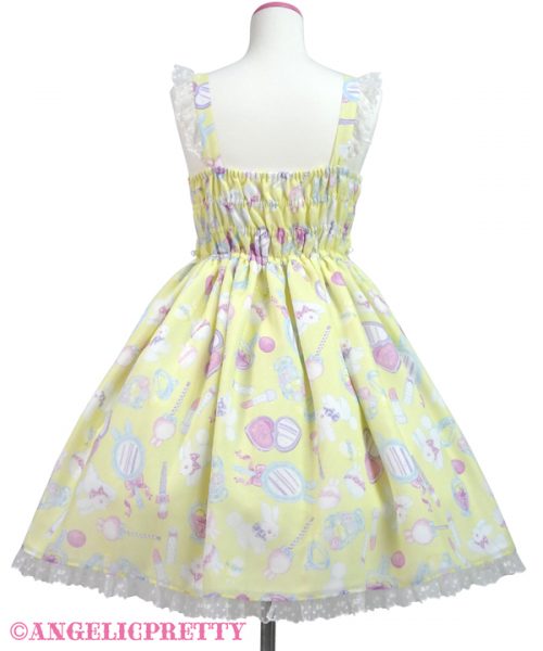 Fluffy Puff Bunny Jumperskirt - Yellow